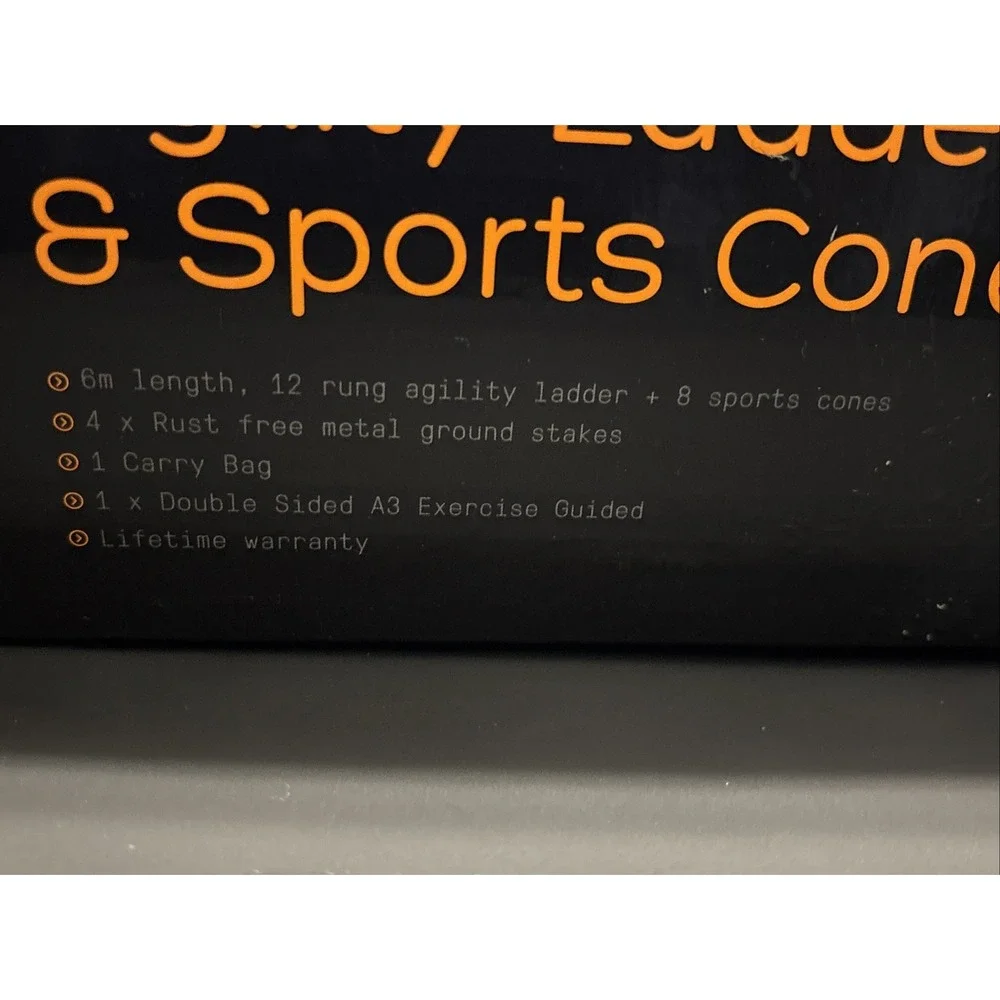 Mantra Sports 20ft Agility Ladder 12 Rung 8 Cones Speed Training Set